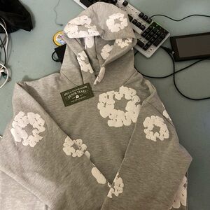 Grey Denim Tears Puff Print Hoodie Size medium Brand new